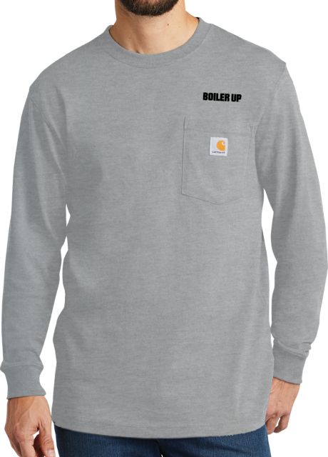 Purdue Carhartt Workwear Long Sleeve Pocket T Shirt Boiler Up Athletic Wordmark