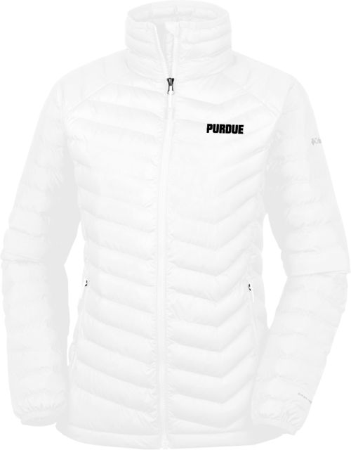 Purdue Columbia Powder Lite Womens Jacket Purdue Athletic Wordmark