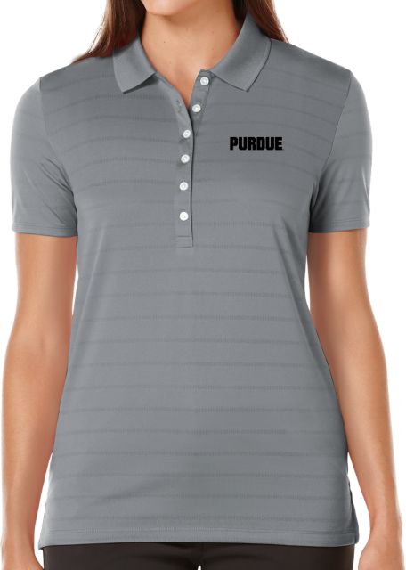 Purdue Womens Callaway Opti Vent Polo Purdue Athletic Wordmark