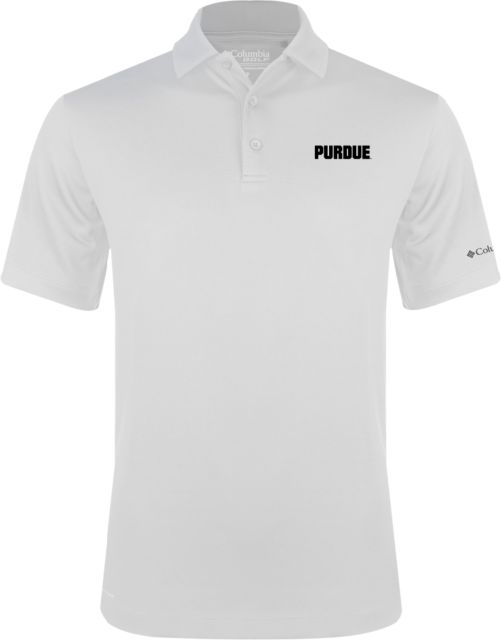 Purdue Columbia Omni Wick Drive Polo Purdue Athletic Wordmark