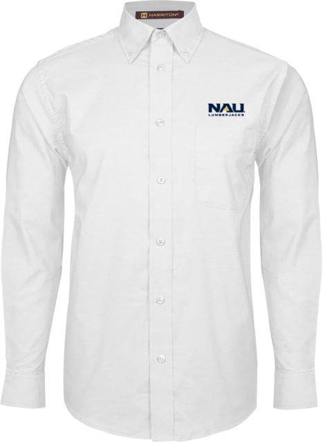 Northern Arizona Mens Oxford Long Sleeve Shirt NAU Lumberjacks Stacked ONLINE ONLY Northern Arizona University