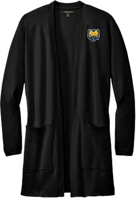 Northern Colorado Mercer + Mettle Womens Open Front Cardigan Sweater UNC Bear Logo - ONLINE ONLY