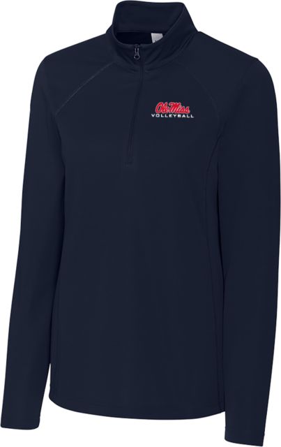 Ole Miss C&B Womens Clique Ice Pique Half Zip Ole Miss Volleyball - ONLINE ONLY