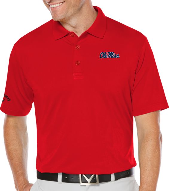 Ole Miss Callaway Opti Dri Chev Polo Ole Miss Script - Official Wordmark - ONLINE ONLY