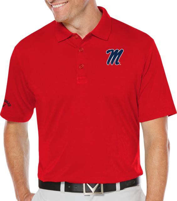 Ole Miss Callaway Opti Dri Chev Polo Ole Miss M Script - ONLINE ONLY