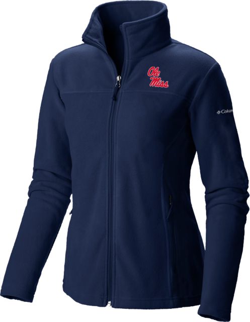 Ole Miss Columbia Womens Full Zip Fleece Jacket Ole Miss Script - Primary Stacked - ONLINE ONLY