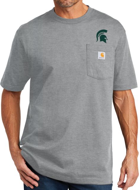Michigan State Carhartt Workwear Pocket T Shirt Michigan State Spartan Head - ONLINE ONLY