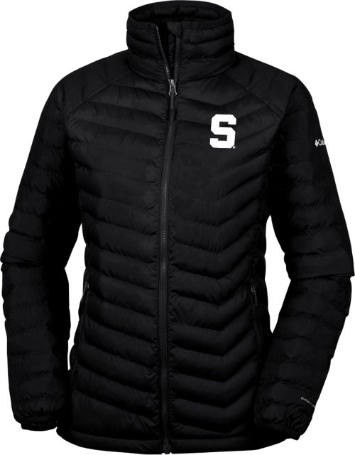 Michigan State Columbia Powder Lite Womens Jacket Michigan State Block S -  ONLINE ONLY: Michigan State University