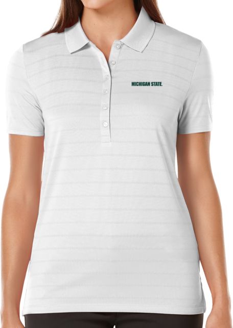 Michigan State Womens Callaway Opti Vent Polo Michigan State Word Mark - ONLINE ONLY