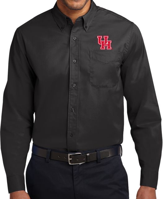 Houston Twill Button Down Long Sleeve Interlocking UH - ONLINE ONLY