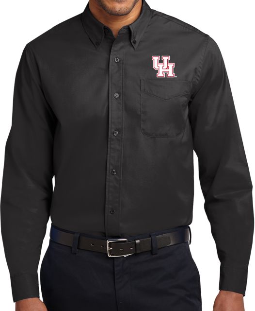 Houston Twill Button Down Long Sleeve Interlocking UH - ONLINE ONLY