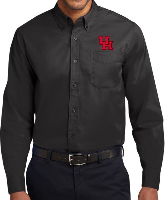 Houston Twill Button Down Long Sleeve Interlocking UH - ONLINE ONLY