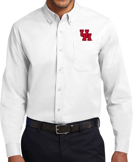Houston Twill Button Down Long Sleeve Interlocking UH - ONLINE ONLY