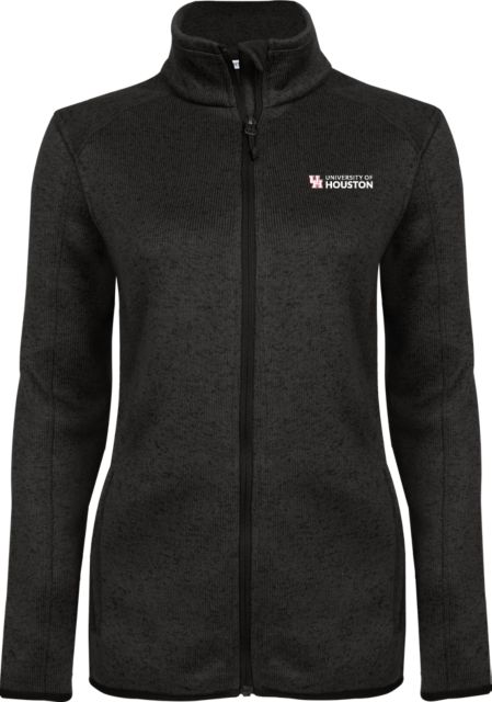 Houston Heather Womens Fleece Jacket UH Signature Mark Horizontal - ONLINE ONLY