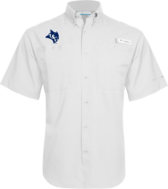 Rice Columbia Tamiami Performance Short Sleeve Shirt Owl Head - ONLINE ONLY