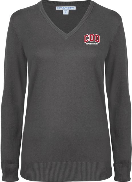 College of the Desert Womens Heather VNeck Sweater COD Roadrunners - ONLINE ONLY