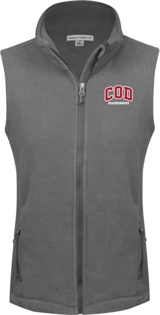 College of the Desert Womens Fleece Full Zip Vest COD Roadrunners - ONLINE ONLY