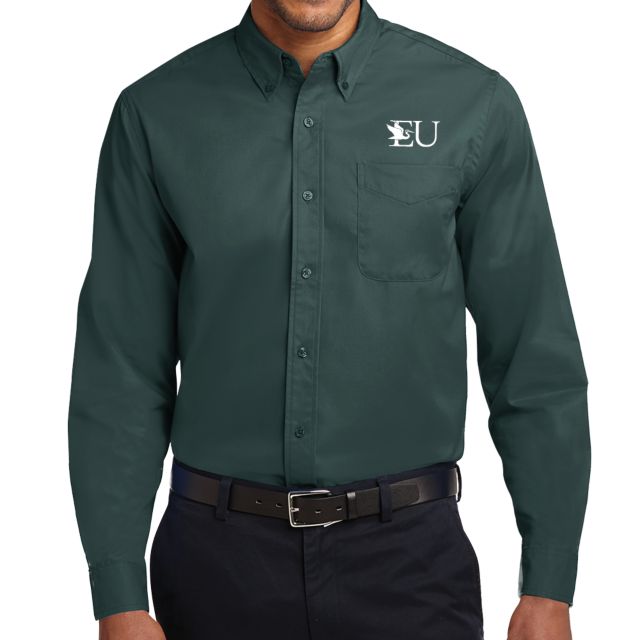 Everglades University® Twill Button Down Long Sleeve EU Logo - ONLINE ONLY