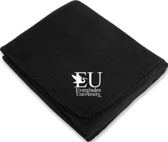 Everglades University Arctic Fleece Blanket EU with Egret Everglades UniversityA Vertical Trademark - ONLINE ONLY