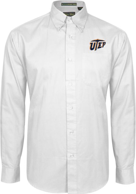 UTEP Twill Button Down Long Sleeve Primary University Mark - ONLINE ONLY
