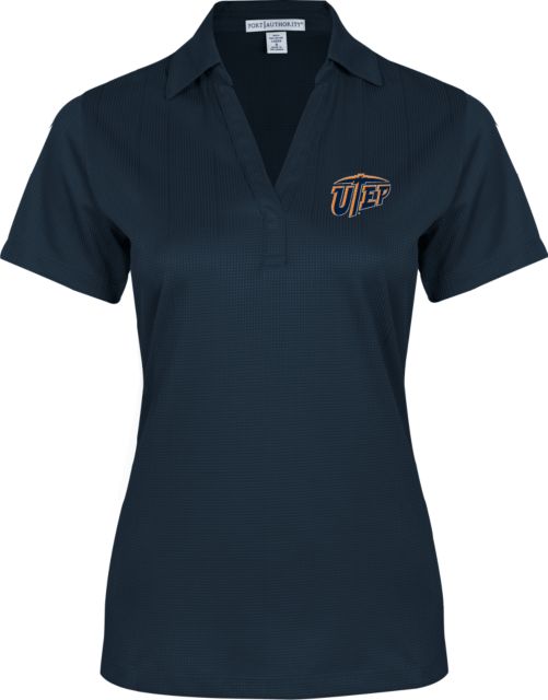 UTEP Ladies Performance Fine Jacquard Polo Primary University Mark - ONLINE ONLY