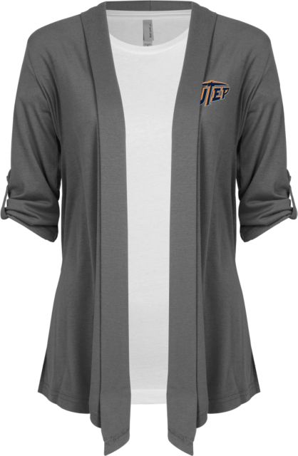 UTEP Ladies Drape Front Cardigan-S Primary University Mark - ONLINE ONLY