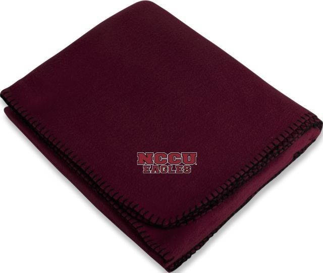 North Carolina Central Arctic Fleece Blanket NCCU Eagles Stacked Wordmark - ONLINE ONLY