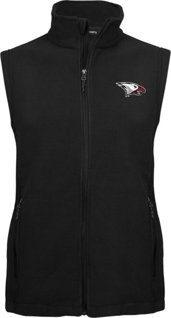 North Carolina Central Fleece Full Zip Vest NCCU Eagle Head - ONLINE ONLY