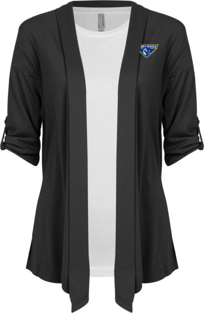 Embry Riddle Prescott Ladies Drape Front Cardigan Athletic Mark - ONLINE ONLY