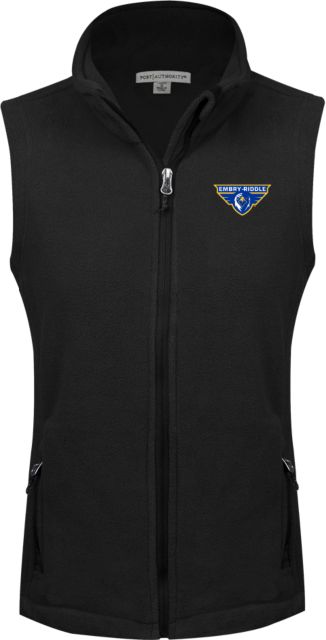 Embry Riddle Prescott Ladies Fleece Full Zip Vest Athletic Mark - ONLINE ONLY
