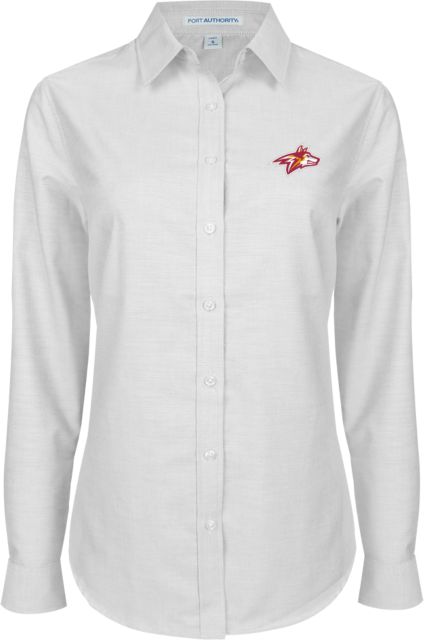 Alvernia Ladies Oxford Shirt Golden Wolf Head - ONLINE ONLY