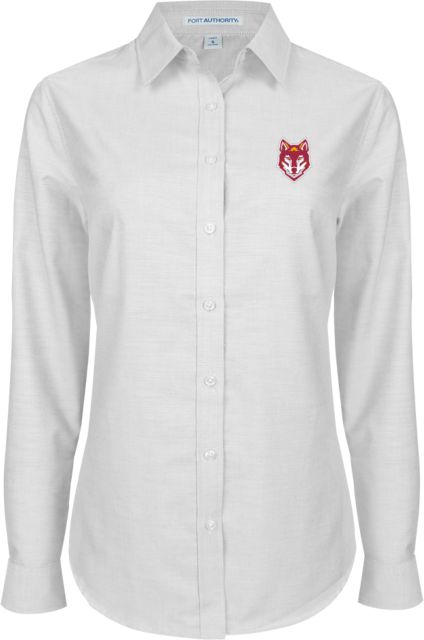 Alvernia Ladies Oxford Shirt Wolf Head - ONLINE ONLY
