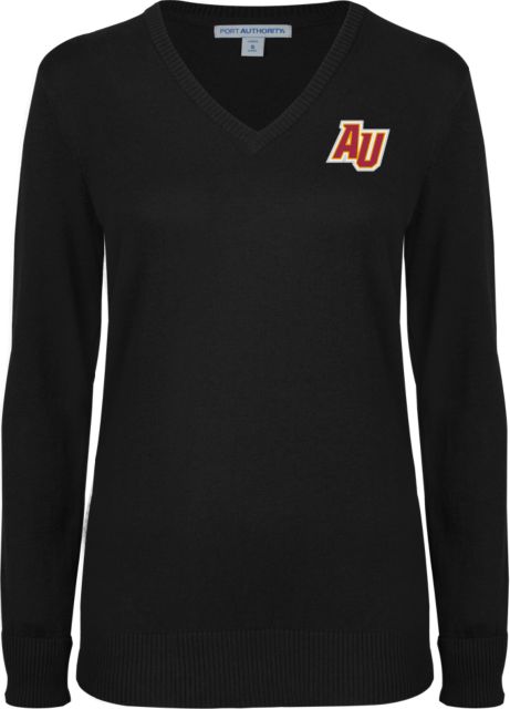 Alvernia Ladies VNeck Sweater AU Lettermark - ONLINE ONLY
