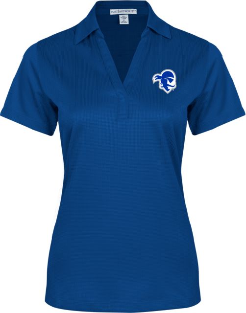 Seton Hall Ladies Performance Fine Jacquard Polo Primary Athletics Logo - ONLINE ONLY