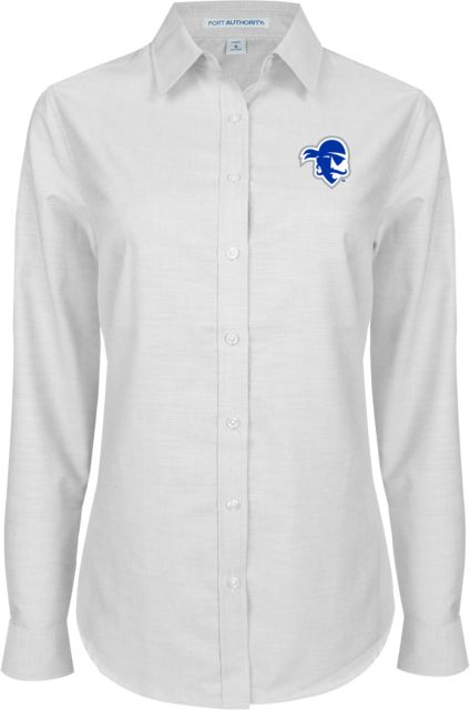 Seton Hall Ladies Oxford Shirt Primary Athletics Logo - ONLINE ONLY