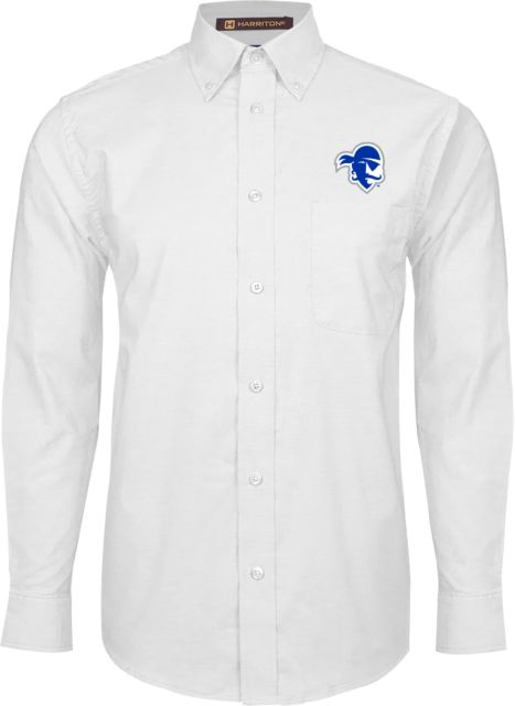 Seton Hall Mens Oxford Long Sleeve Shirt Primary Athletics Logo - ONLINE ONLY