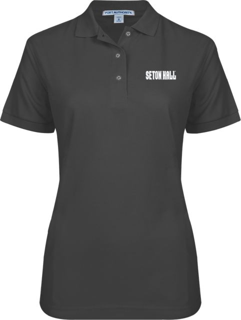 Seton Hall Ladies Easycare Pique Polo Seton Hall Wordmark - ONLINE ONLY