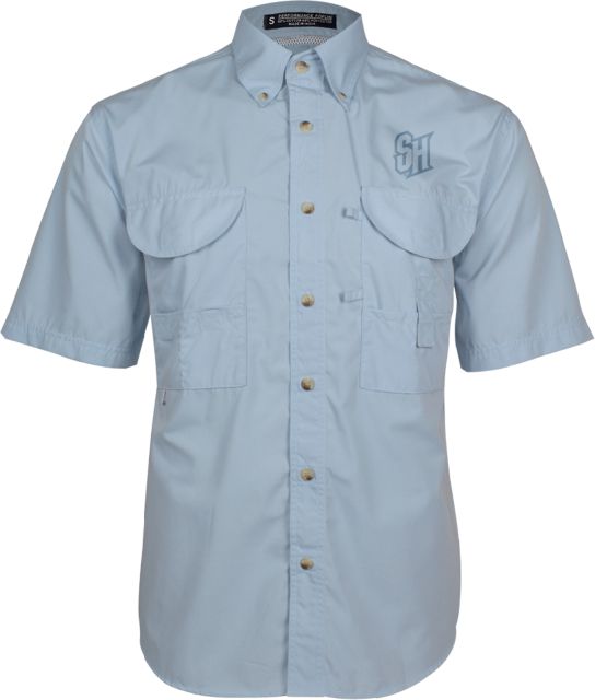 Seton Hall Light Short Sleeve Performance Fishing Shirt Secondary Athletic Logo - ONLINE ONLY