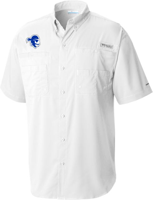 Seton Hall Columbia Tamiami Performance Short Sleeve Shirt Primary Athletics Logo - ONLINE ONLY