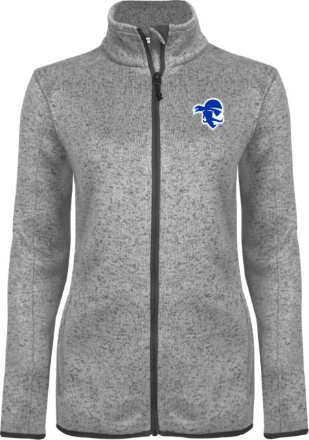 Seton Hall Heather Ladies Fleece Jacket Primary Athletics Logo - ONLINE ONLY