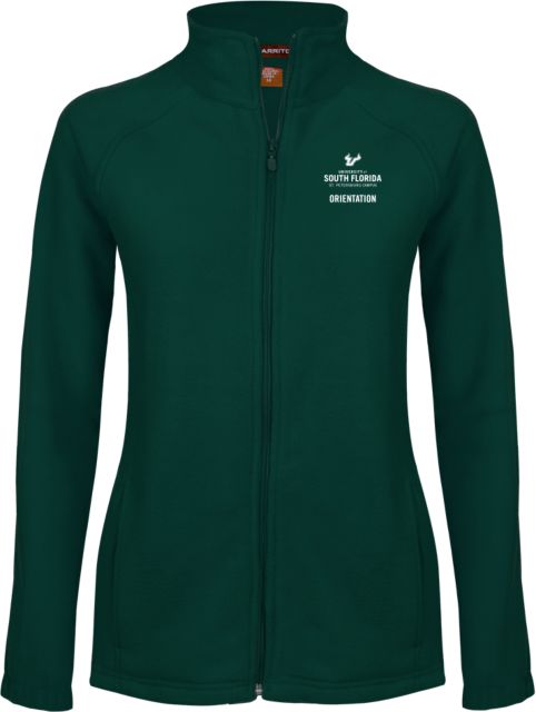 South Florida Womens Fleece Full Zip Jacket Uni of South Florida Petersbug Orientation - ONLINE ONLY