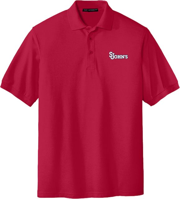 St. Johns Extended Red Silk Touch Polo St Johns- PLUS - ONLINE ONLY