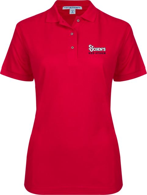 St. Johns Ladies Easycare Pique Polo St Johns Storm - ONLINE ONLY