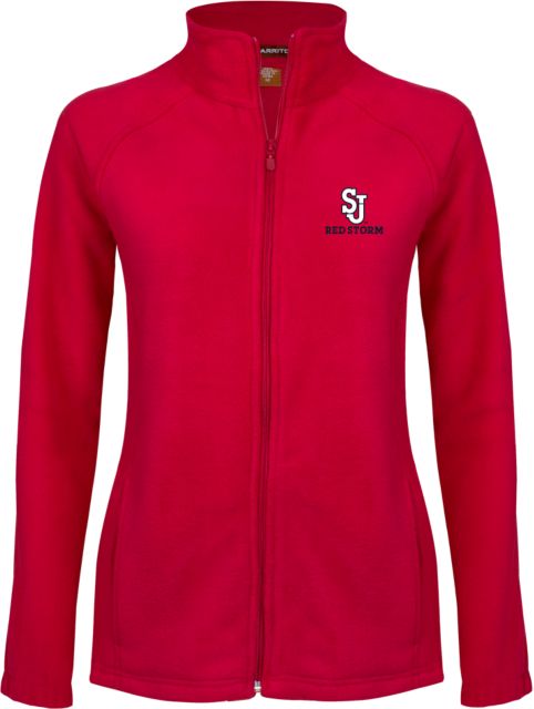 St. Johns Ladies Fleece Full Zip Jacket SJ Redstorm Stacked - ONLINE ONLY