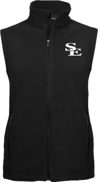 Southeastern Oklahoma State Fleece Full Zip Vest SE Symbol - ONLINE ONLY