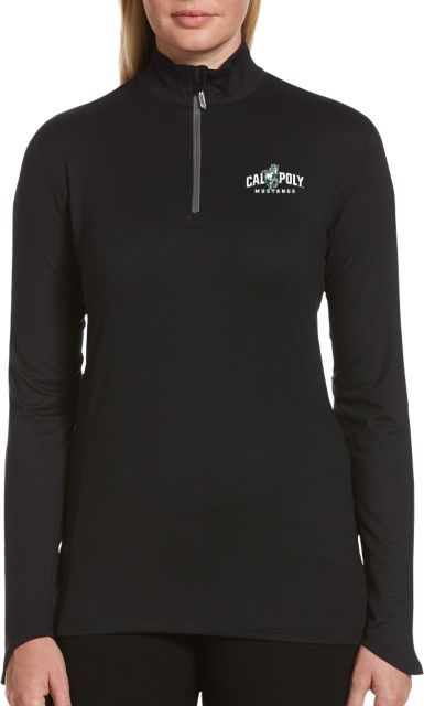 Cal Poly Callaway Womens 1/4 Zip Pullover Athletic Primary Wordmark - ONLINE ONLY