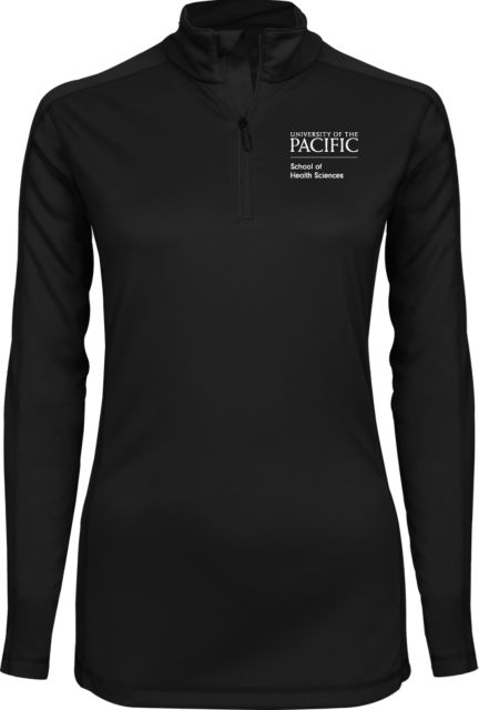 Pacific Tigers Womens Syntrel Interlock 1/4 Zip School of Health Sciences Stacked - ONLINE ONLY
