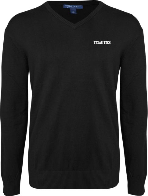 Texas Tech VNeck Sweater Texas Tech Wordmark EMB - ONLINE ONLY