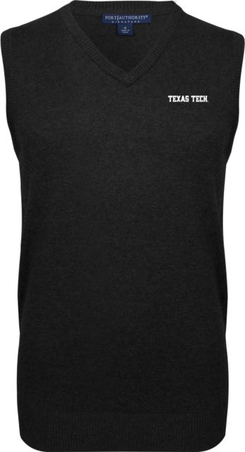 Texas Tech VNeck Sweater Vest Texas Tech Wordmark EMB - ONLINE ONLY