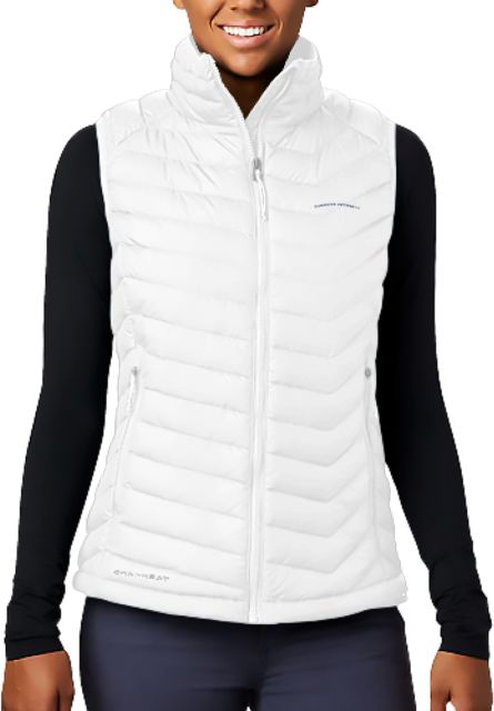 Dominican Columbia Powder Lite Womens Vest Dominican University Arched - ONLINE ONLY